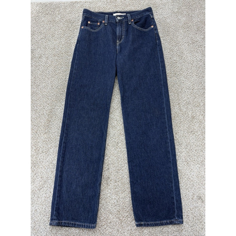 Levi's Low Pro Straight Jeans Womens 26 Blue Dark Wash Lightweight Cotton Denim